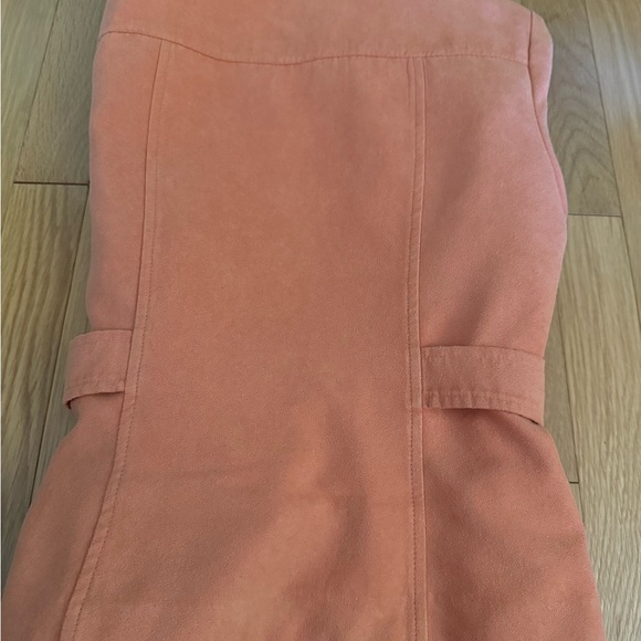 Positive Attitude Orange stylish faux suede jacket & sleeveless lined top. EUC - Picture 6 of 6